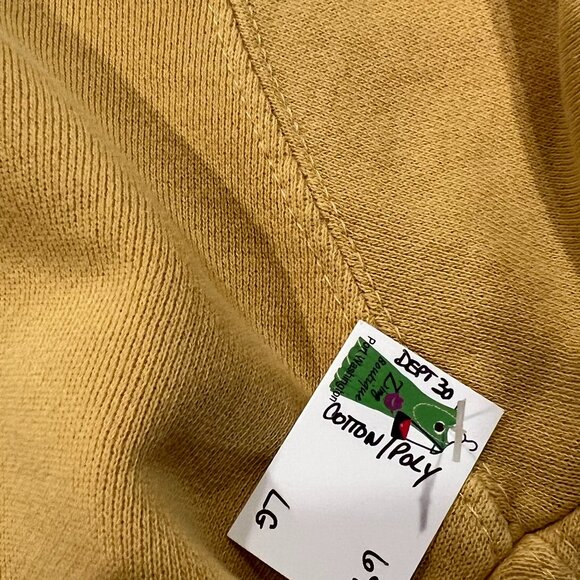 Kunky's Floral Appliqué Hoodie, NWT, Yellow, L - Picture 4 of 10